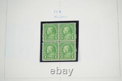 U. S. 1930s-1960s COLLECTION OF 400+ BLOCKS ALL MINT IN ALBUM ON WHITE ACE PAGES