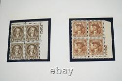 U. S. 1930s-1960s COLLECTION OF 400+ BLOCKS ALL MINT IN ALBUM ON WHITE ACE PAGES