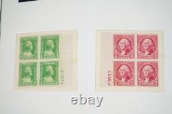 U. S. 1930s-1960s COLLECTION OF 400+ BLOCKS ALL MINT IN ALBUM ON WHITE ACE PAGES
