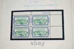 U. S. 1930s-1960s COLLECTION OF 400+ BLOCKS ALL MINT IN ALBUM ON WHITE ACE PAGES