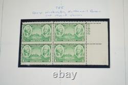 U. S. 1930s-1960s COLLECTION OF 400+ BLOCKS ALL MINT IN ALBUM ON WHITE ACE PAGES