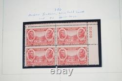 U. S. 1930s-1960s COLLECTION OF 400+ BLOCKS ALL MINT IN ALBUM ON WHITE ACE PAGES