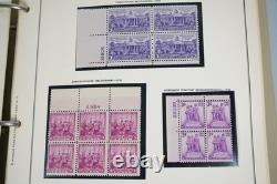 U. S. 1930s-1960s COLLECTION OF 400+ BLOCKS ALL MINT IN ALBUM ON WHITE ACE PAGES