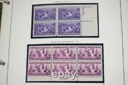 U. S. 1930s-1960s COLLECTION OF 400+ BLOCKS ALL MINT IN ALBUM ON WHITE ACE PAGES