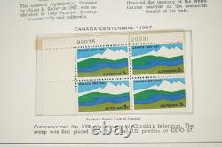 U. S. 1967-1978 Collection Of 280 + Mint Plate Blocks In Minkus Album