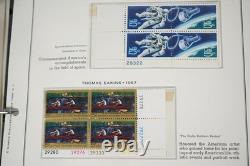 U. S. 1967-1978 Collection Of 280 + Mint Plate Blocks In Minkus Album