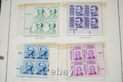 U. S. 1967-1978 Collection Of 280 + Mint Plate Blocks In Minkus Album