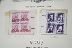 U. S. 1967-1978 Collection Of 280 + Mint Plate Blocks In Minkus Album