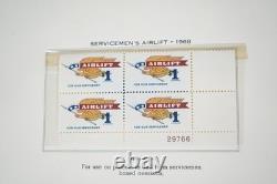 U. S. 1967-1978 Collection Of 280 + Mint Plate Blocks In Minkus Album