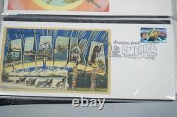 U. S. 2002 Collection Of 2 Sets Of 50 Greetings From America I Fdcs In Album