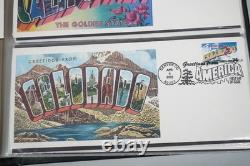 U. S. 2002 Collection Of 2 Sets Of 50 Greetings From America I Fdcs In Album