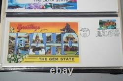 U. S. 2002 Collection Of 2 Sets Of 50 Greetings From America I Fdcs In Album