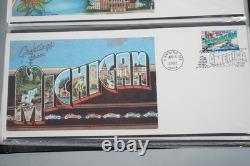 U. S. 2002 Collection Of 2 Sets Of 50 Greetings From America I Fdcs In Album