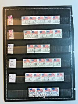 U. S. Coil Collection (750+) On 14 Pages In Older White Ace Album, 1939-1988