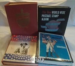 U. S. MINT and WORLD POSTAGE STAMP COLLECTION in 4 ALBUMS + UNSORTED PACKETS