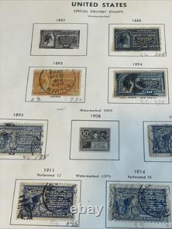 U. S Special Delivery Stamp Collection 1888-1950's E2 Album Pages