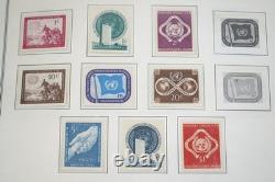 UN 1950s-1990s COLLECTION OF OVER 500 STAMPS ALL MINT STORED IN HARRIS ALBUM