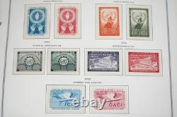 UN 1950s-1990s COLLECTION OF OVER 500 STAMPS ALL MINT STORED IN HARRIS ALBUM