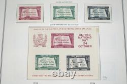 UN 1950s-1990s COLLECTION OF OVER 500 STAMPS ALL MINT STORED IN HARRIS ALBUM