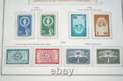 UN 1950s-1990s COLLECTION OF OVER 500 STAMPS ALL MINT STORED IN HARRIS ALBUM