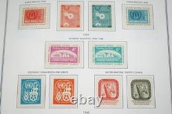 UN 1950s-1990s COLLECTION OF OVER 500 STAMPS ALL MINT STORED IN HARRIS ALBUM