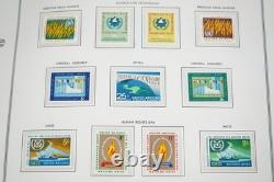 UN 1950s-1990s COLLECTION OF OVER 500 STAMPS ALL MINT STORED IN HARRIS ALBUM