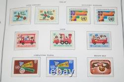 UN 1950s-1990s COLLECTION OF OVER 500 STAMPS ALL MINT STORED IN HARRIS ALBUM