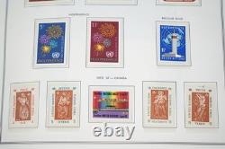 UN 1950s-1990s COLLECTION OF OVER 500 STAMPS ALL MINT STORED IN HARRIS ALBUM