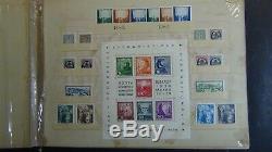 UNUSUAL WW stamp collection in Meine Kunst photo album with 100s
