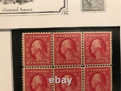 US 1910s-40s Amazing Collection of 35 Blocks of 4/Plate Blocks, 10 album pages