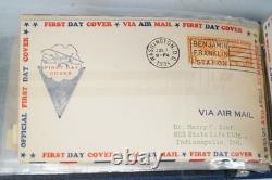 US 1920s-1940s COLLECTION OF 130+ AIRMAIL FDCS IN ALBUM C7 C31