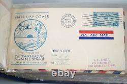 US 1920s-1940s COLLECTION OF 130+ AIRMAIL FDCS IN ALBUM C7 C31