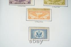 US 1920s-1960s COLLECTION OF 200+ MINT STAMPS STORED ON ALBUM PAGES