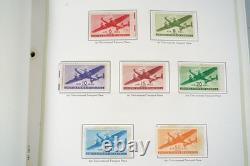 US 1920s-1960s COLLECTION OF 200+ MINT STAMPS STORED ON ALBUM PAGES