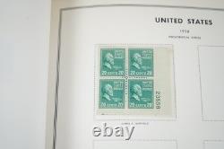 US 1920s-1960s COLLECTION OF 425+ BLOCKS & SINGLES MOSTLY MINT IN HARRIS ALBUM