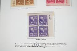 US 1938-1970s COLLECTION OF 425 PLATE BLOCKS MINT IN A HARRIS ALBUM F. V. $240
