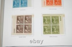 US 1938-1970s COLLECTION OF 425 PLATE BLOCKS MINT IN A HARRIS ALBUM F. V. $240