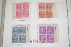 US 1938-1970s COLLECTION OF 425 PLATE BLOCKS MINT IN A HARRIS ALBUM F. V. $240
