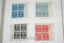 US 1938-1970s COLLECTION OF 425 PLATE BLOCKS MINT IN A HARRIS ALBUM F. V. $240