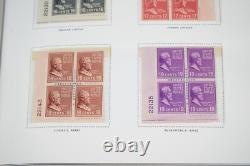 US 1938-1970s COLLECTION OF 425 PLATE BLOCKS MINT IN A HARRIS ALBUM F. V. $240