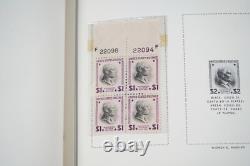 US 1938-1970s COLLECTION OF 425 PLATE BLOCKS MINT IN A HARRIS ALBUM F. V. $240