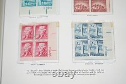 US 1938-1970s COLLECTION OF 425 PLATE BLOCKS MINT IN A HARRIS ALBUM F. V. $240