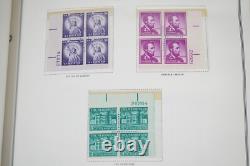 US 1938-1970s COLLECTION OF 425 PLATE BLOCKS MINT IN A HARRIS ALBUM F. V. $240