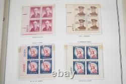US 1938-1970s COLLECTION OF 425 PLATE BLOCKS MINT IN A HARRIS ALBUM F. V. $240