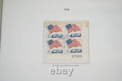 US 1938-1970s COLLECTION OF 425 PLATE BLOCKS MINT IN A HARRIS ALBUM F. V. $240