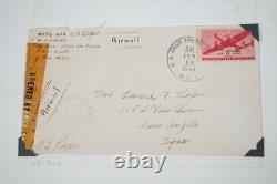 US 1940s COLLECTION OF 65 APO ARMY POST OFFICE COVERS STORED IN AN ALBUM