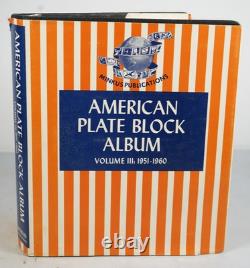 US 1950s-1960 COLLECTION OF 110 MINT PLATE BLOCKS STORED IN MINKUS ALBUM