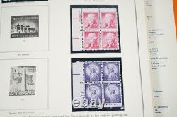 US 1950s-1960 COLLECTION OF 110 MINT PLATE BLOCKS STORED IN MINKUS ALBUM
