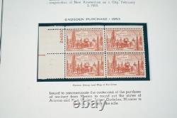 US 1950s-1960 COLLECTION OF 110 MINT PLATE BLOCKS STORED IN MINKUS ALBUM