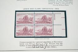 US 1950s-1960 COLLECTION OF 110 MINT PLATE BLOCKS STORED IN MINKUS ALBUM